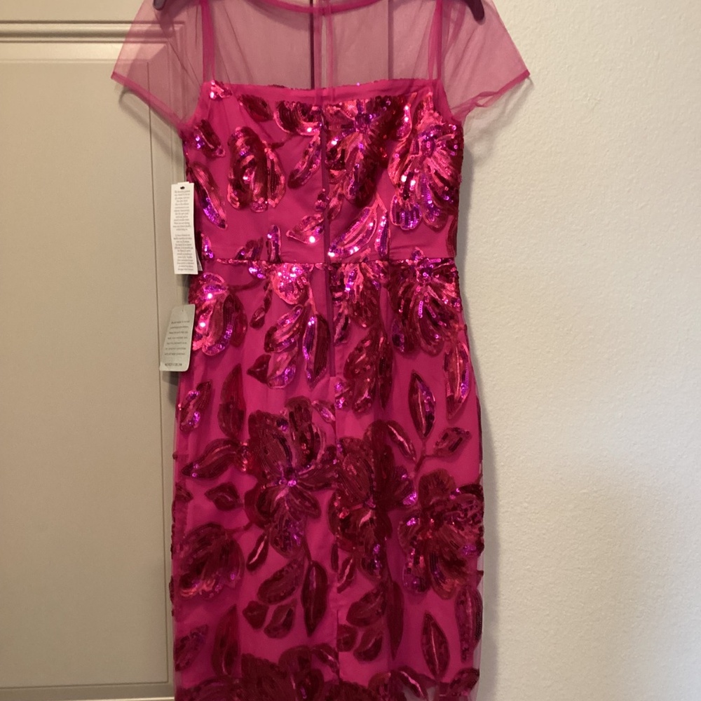 Maggy London Sequin Mesh Yoke Sheath Dress, size 2 - Picture 7 of 14